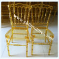 Kd de oro transparente Napoleon silla de plástico para alquiler y banquete (YC-P23-1)